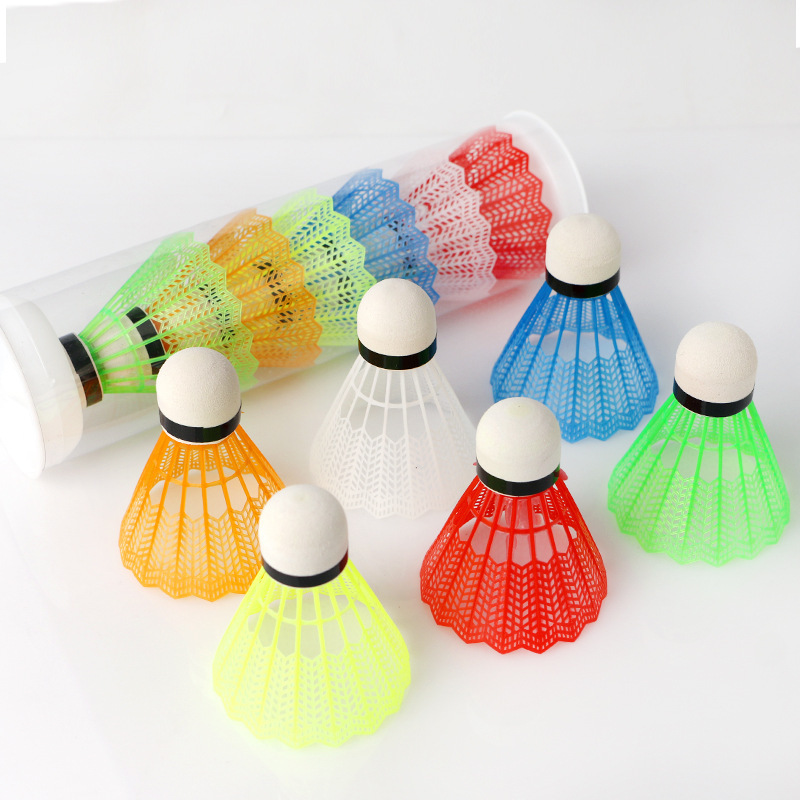 Badminton League - 6/12 Buah Bola Bulu Tangkis Warna-warni