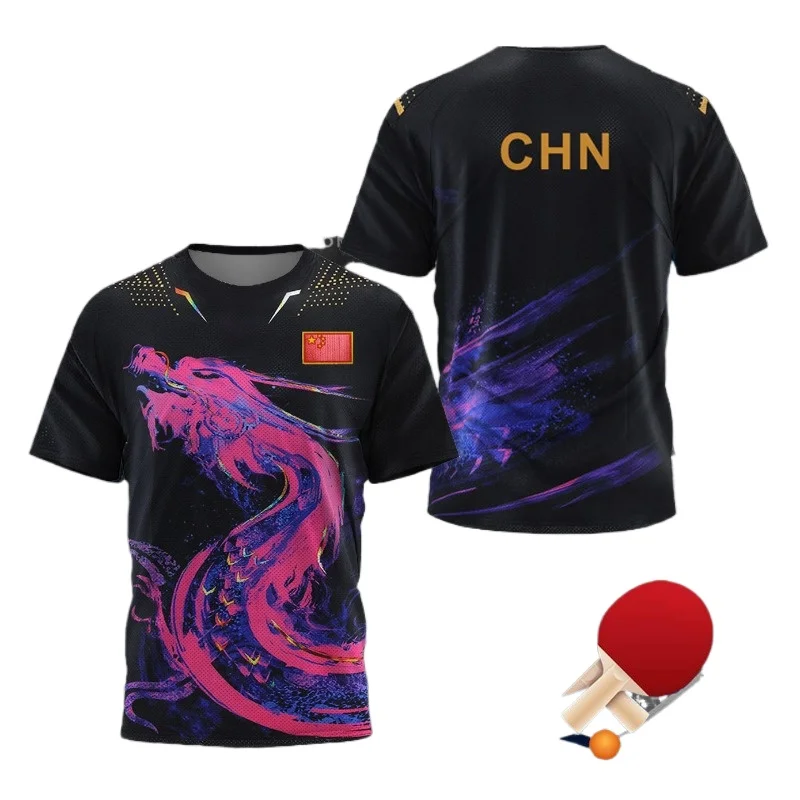 Badminton Wallpaper - Kaus Grafis Tenis Meja CHINA Dragon